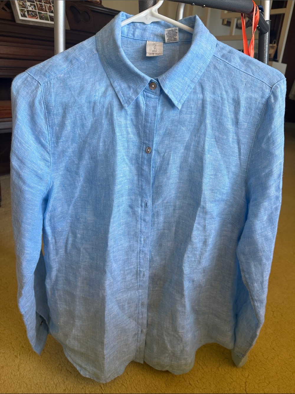 Joie Light Blue Linen Button-Down Shirt